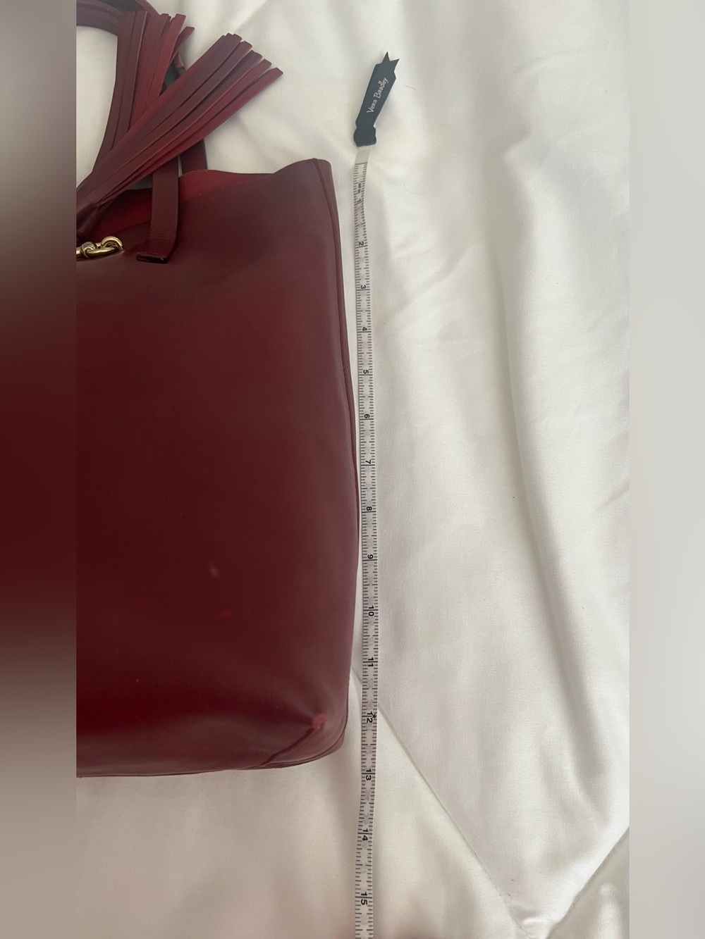 Gucci horse bit Wine Red Leather Tassel Tote with Gold Hardware - Picture 13 of 16